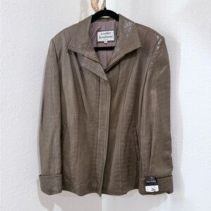 Leather Renditions by Sandi Embossed Lamb Leather Jacket